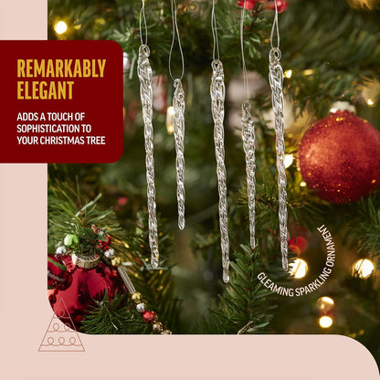 Glass Icicle Ornaments