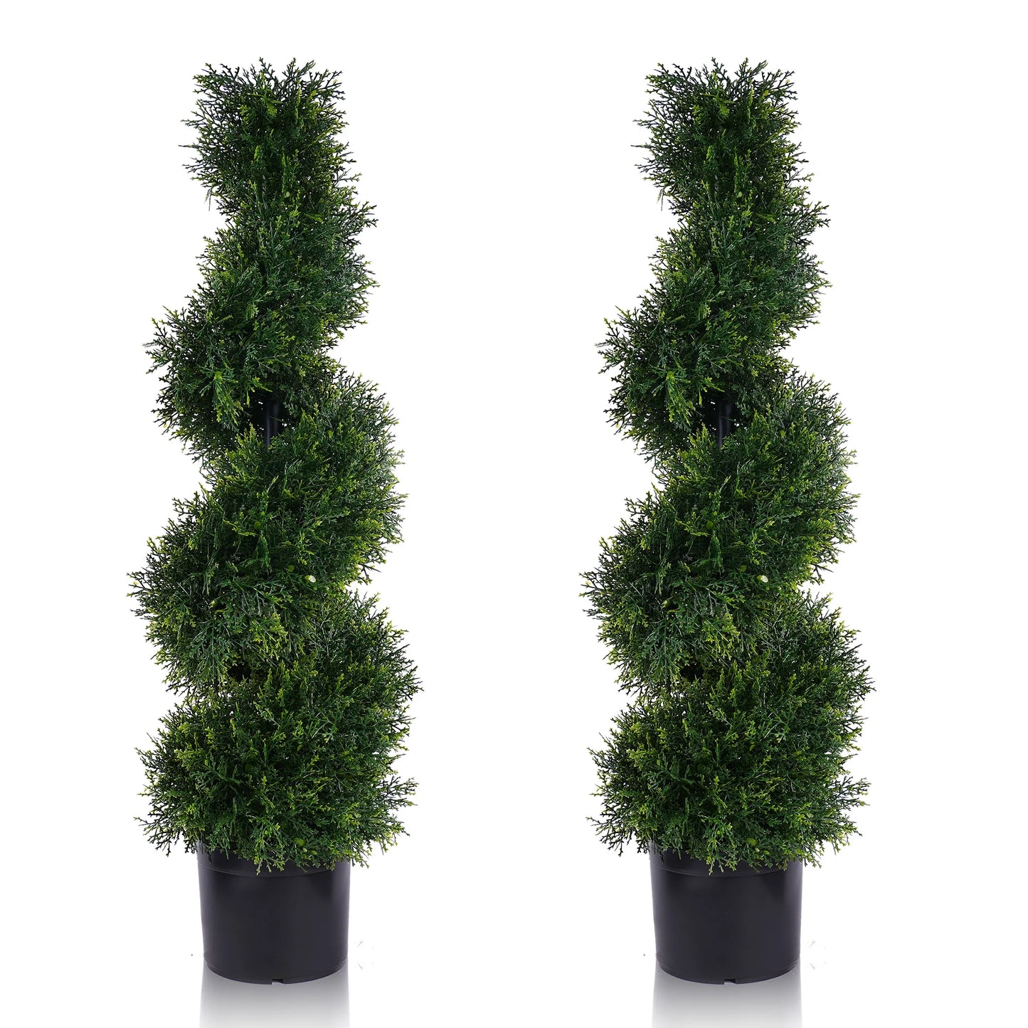 Set of 2 Spiral Topiary Cypress Trees – 3FT Indoor/Outdoor