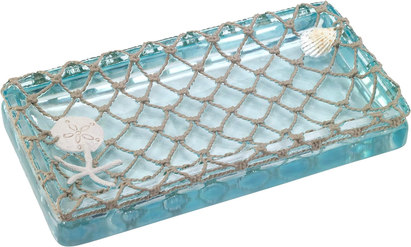 Coastal Resin Tissue Cover – Seaglass Collection Accent