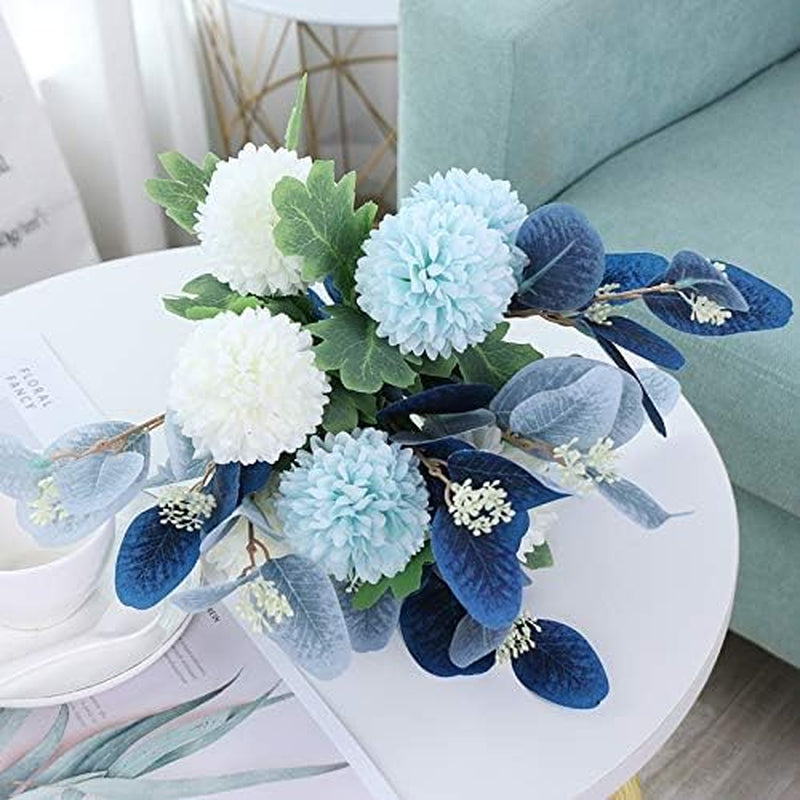 Artificial Hydrangea Flower Arrangements in Vase for Home, Garden, Party, and Wedding Centerpieces