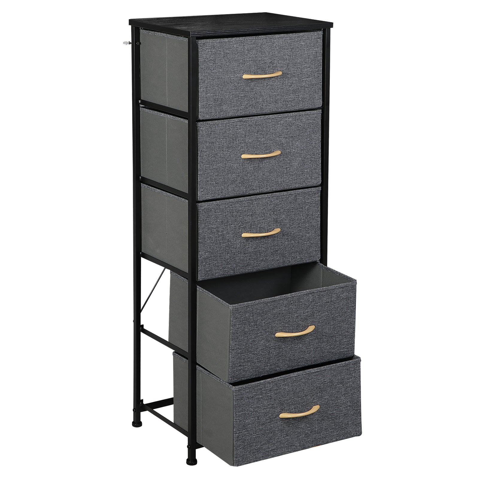 Elegant Tall 5-Drawer Dresser for Bedroom Storage and Organization