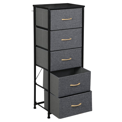 Elegant Tall 5-Drawer Dresser for Bedroom Storage and Organization