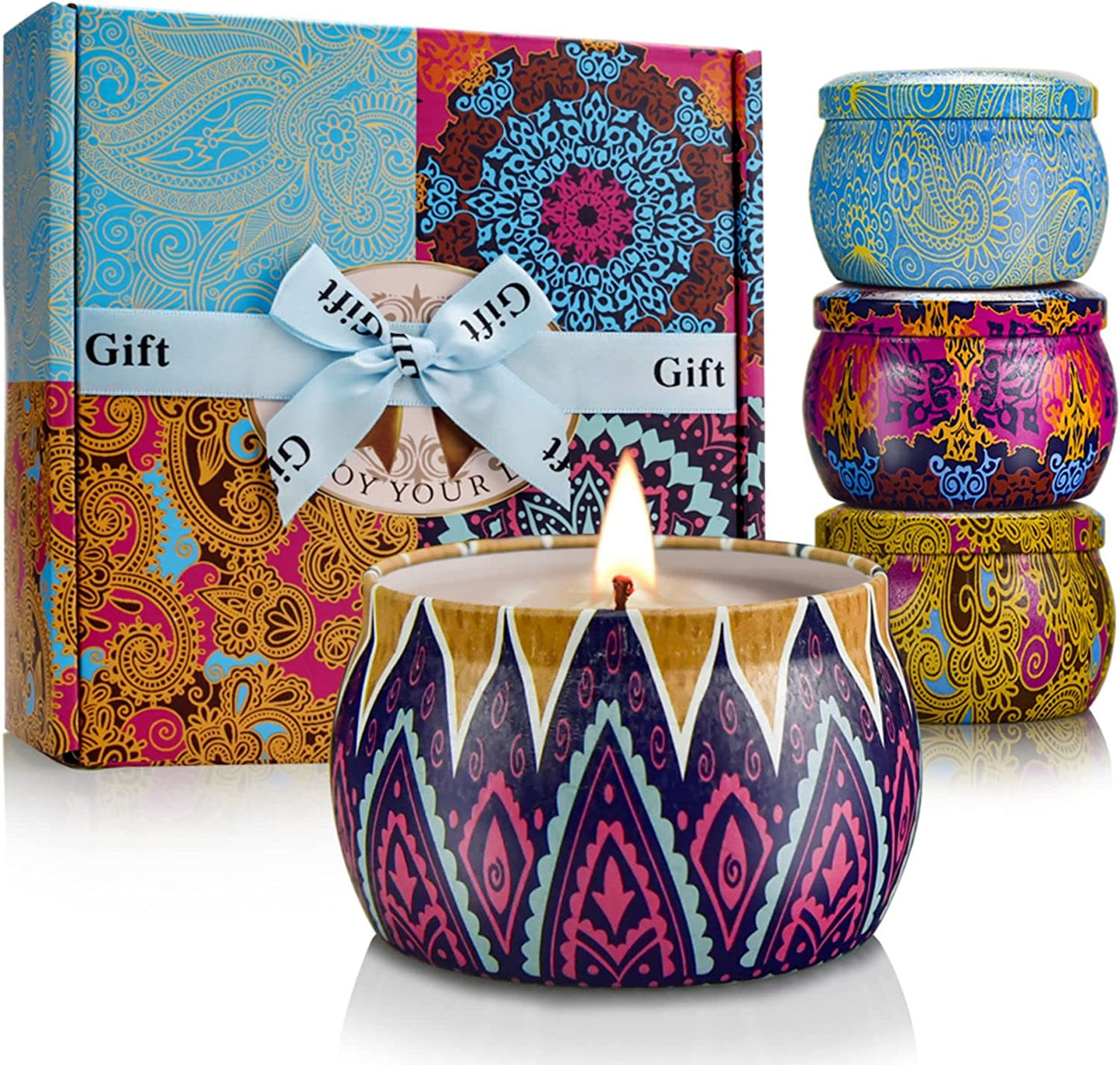 Aromatherapy Candle Gift Set – 4 Scented Candles for Relaxation & Home Comfor