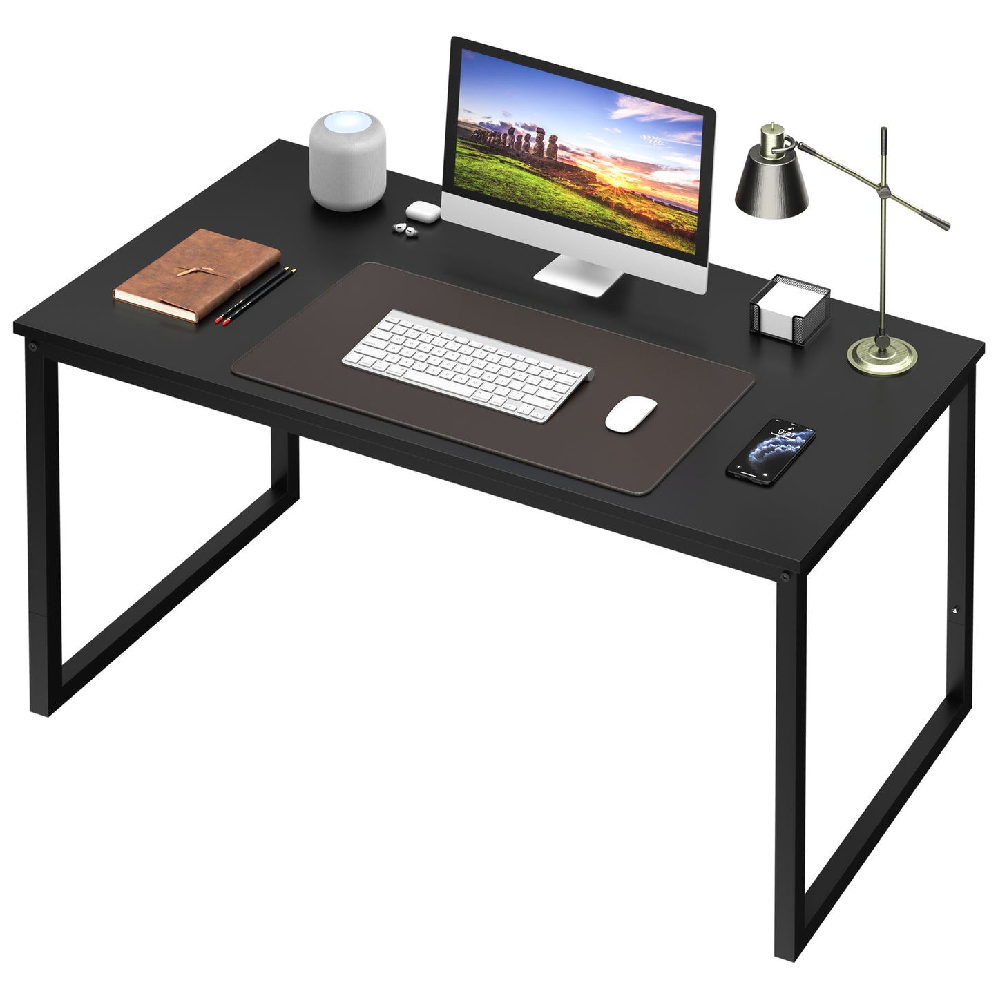 47" Computer Writing Desk Modern Study Office PC Laptop Desk Corner Table Black