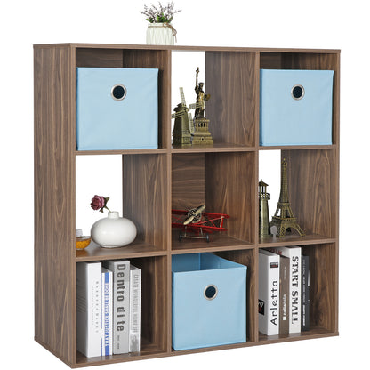 9-Cube Space-Saving Indoor Closet Organizer and Bookshelf System