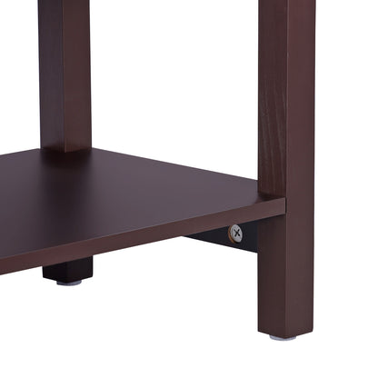 Open End Table Narrow Side Table Slim End Table for Living Room Bedroom Brown