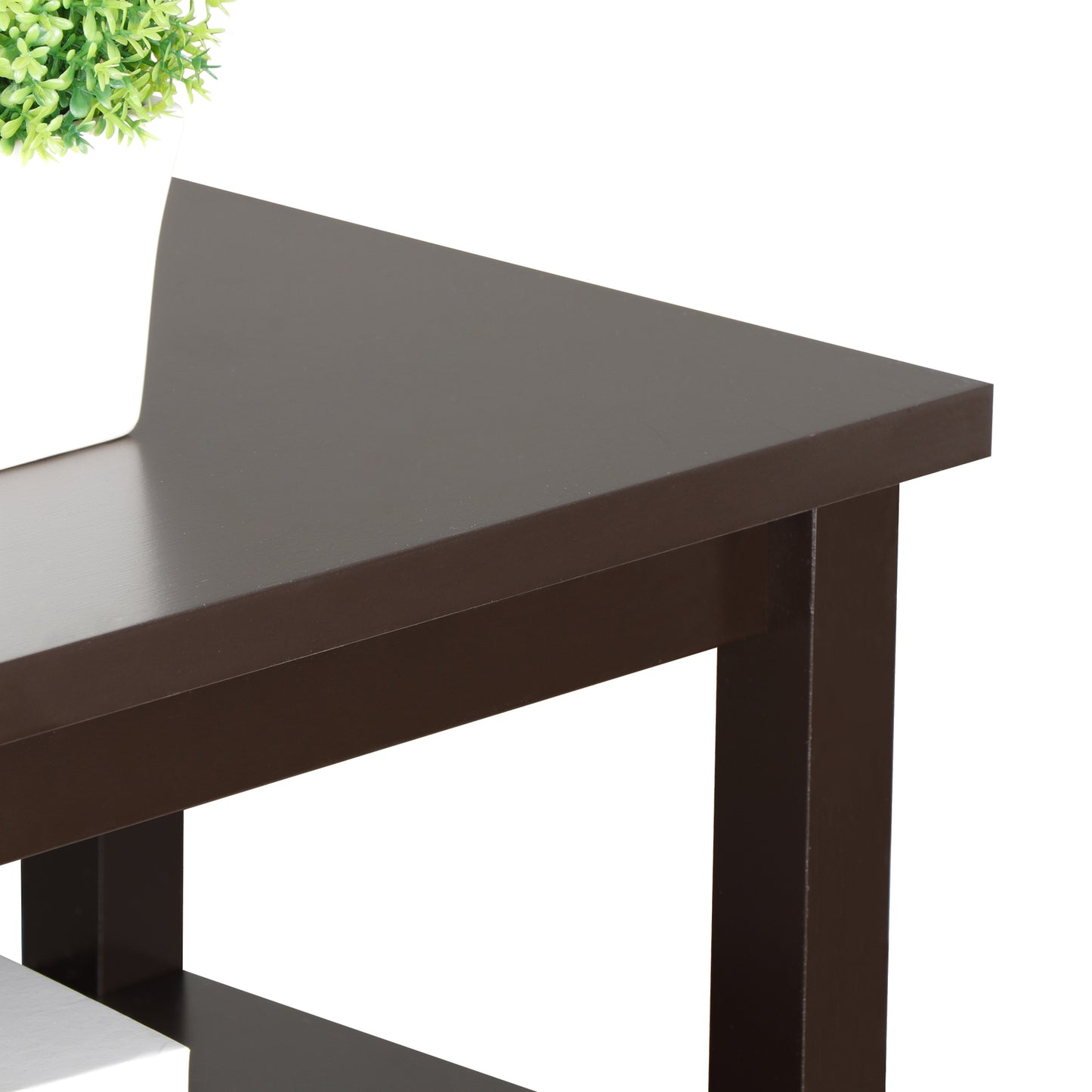 Set of 2 Narrow End Table W/2 Drawers Open Shelf Sofa Side Table for Living Room