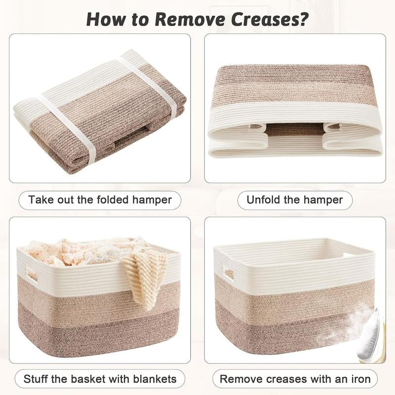 Stylish Large Cotton Rope Storage Basket 