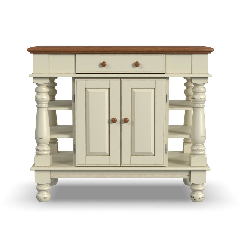 Aamyah Solid Wood Kitchen Island 