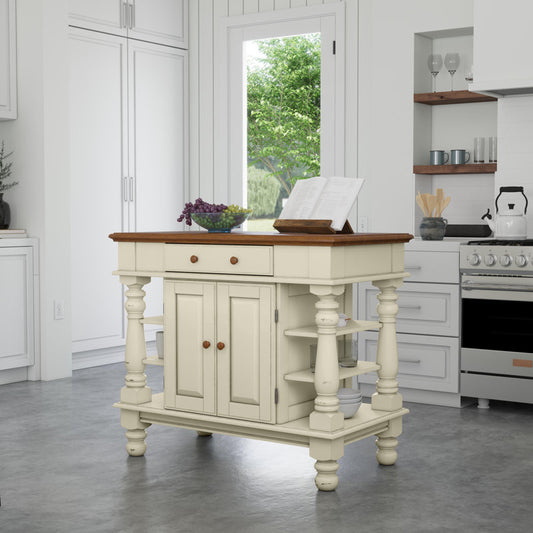Aamyah Solid Wood Kitchen Island 