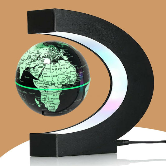 Magnetic Levitation Floating Globe with LED Illumination - Multicolor Desktop Decoration and Distinctive Gift for Men, Fathers, Husbands, Boyfriends, and Bosses