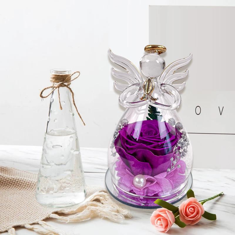Preserved Rose in Glass Dome - Ideal Gift for Mother's Day, Romantic Occasions, and Home Decor Elegance