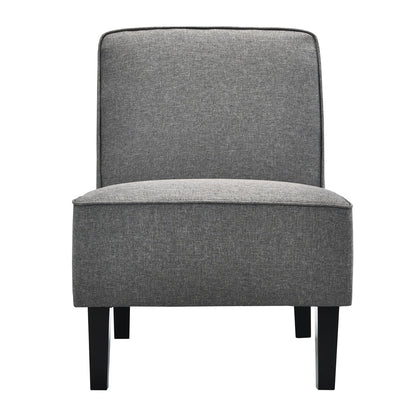 Cozy Armless Accent Chair – Gray Upholstery