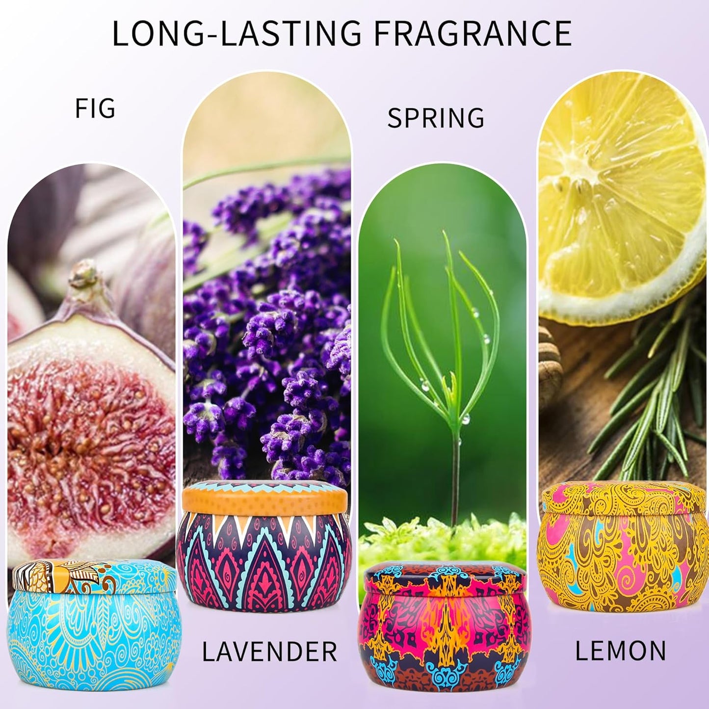 Aromatherapy Candle Gift Set – 4 Scented Candles for Relaxation & Home Comfor