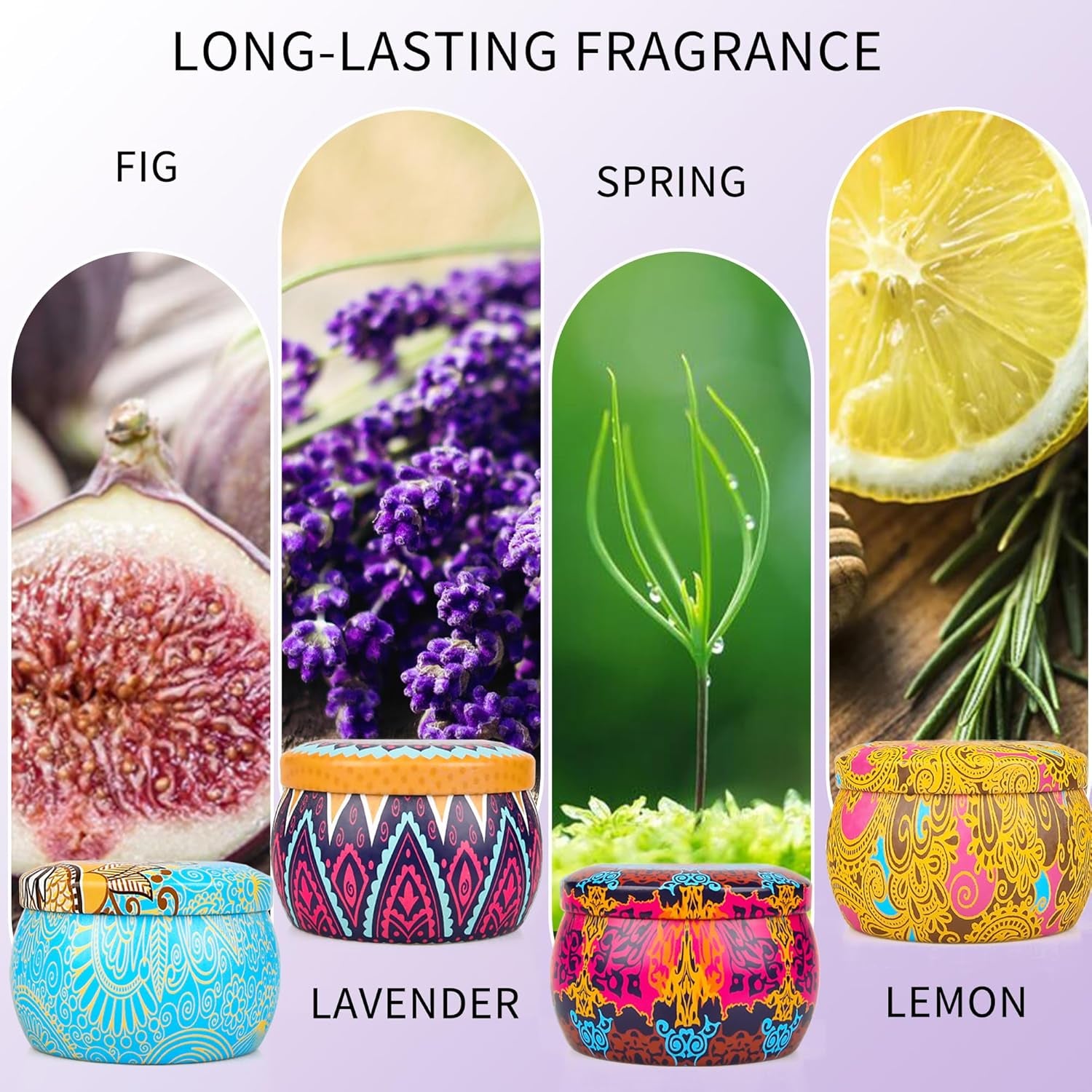 Aromatherapy Candle Gift Set – 4 Scented Candles for Relaxation & Home Comfor