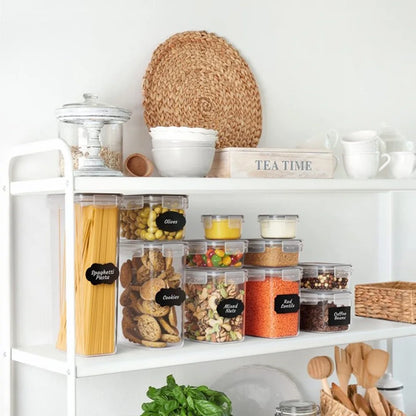 42 Pcs Airtight Food Storage Containers Set with Lids, for Kitchen & Pantry BPA Free Clear