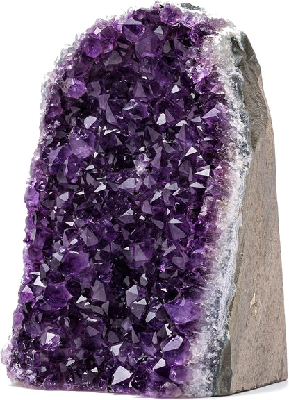 Natural Amethyst (2 Lb to 3 Lb) - 4" to 7" Height - Crystal Clusters Stone from Uruguay Raw Geode Quartz - Deep Purple Color
