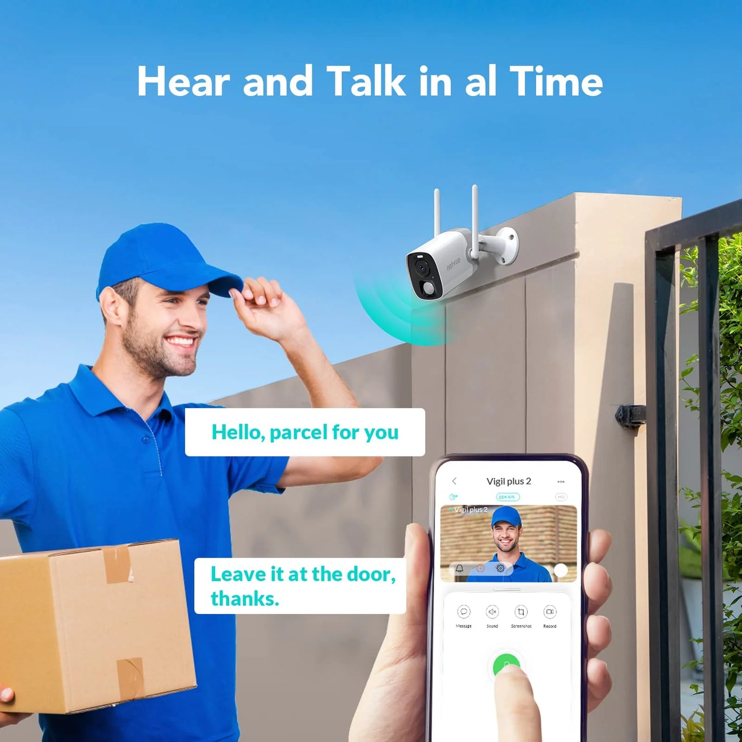 Smart Outdoor WiFi Camera with 2K & Solar Panel