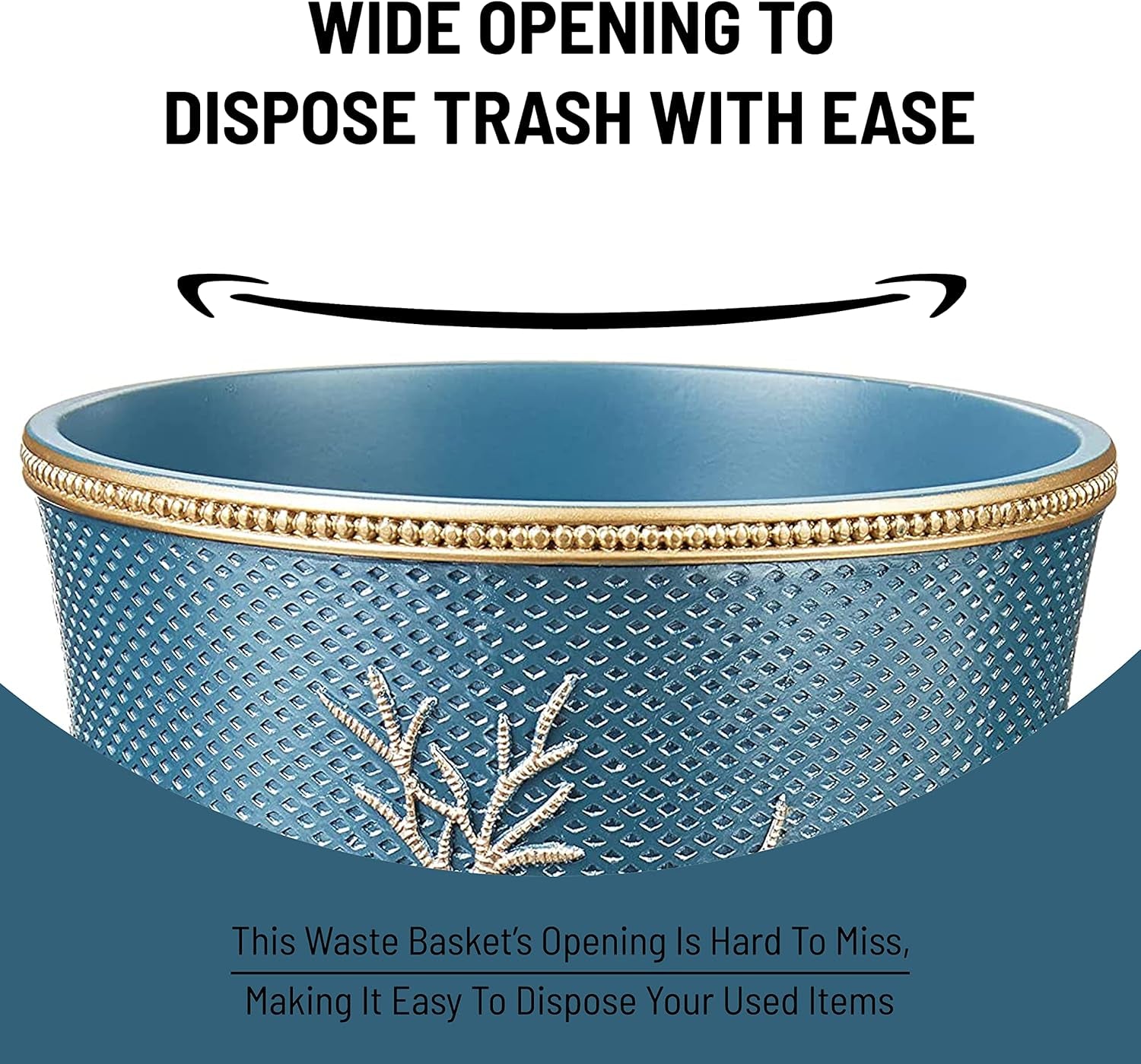  Capri, Waste Basket, Slate Blue