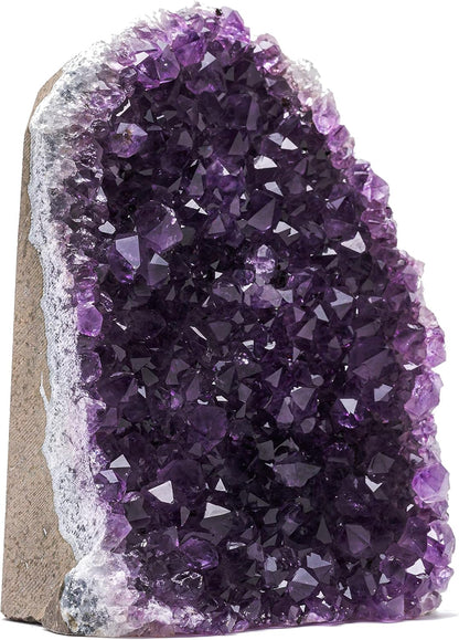 Natural Amethyst (2 Lb to 3 Lb) - 4" to 7" Height - Crystal Clusters Stone from Uruguay Raw Geode Quartz - Deep Purple Color