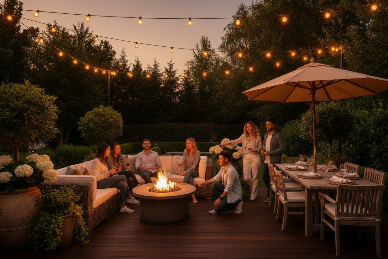 Patio Lifestyle Scene With People